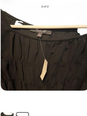 Madewell Black Smocked Blouse